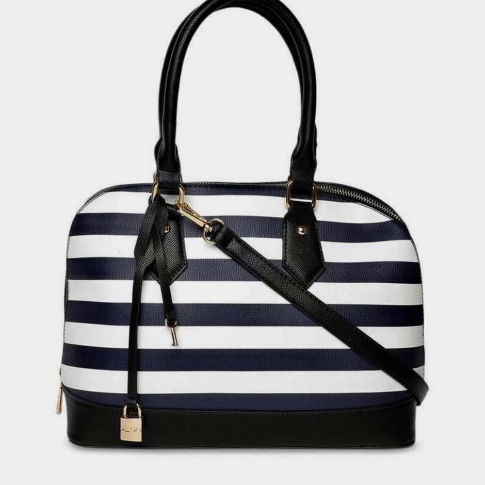 New aldo Aderracia Blue-White Striped Handbag for Women